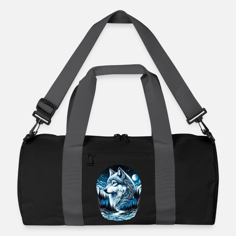 Wolf - Recycelte Duffel Bag - Schwarz/Graphitgrau