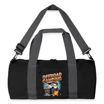 Off-road camping - Recycled Duffel Bag - black/graphite grey - Front