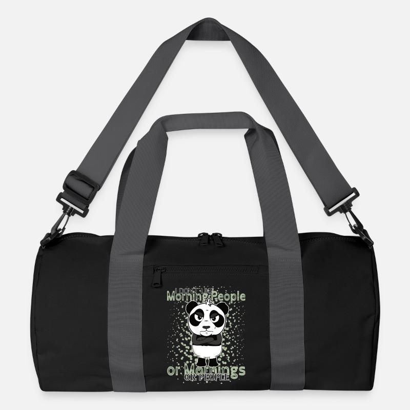 Don’t Like Mornings – Grumpy Panda Humor Recycelte Duffel Bag