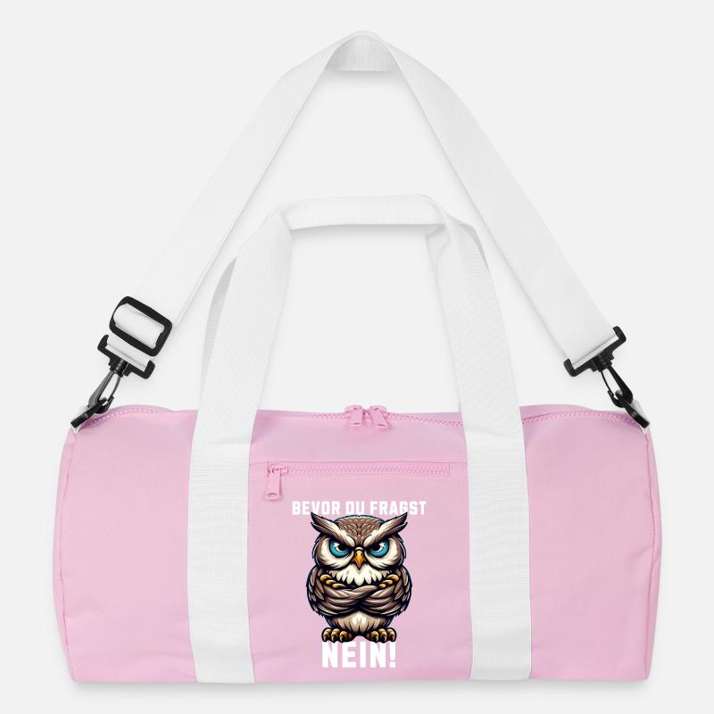 Bevor du fragst Nein mürrische Eule, Grumpy Owl Recycelte Duffel Bag