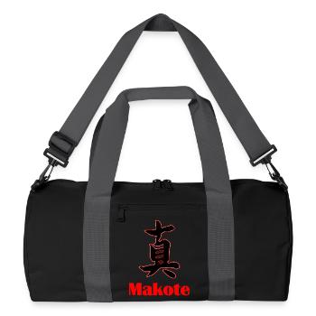 Valeur du Bushidō : Makoto – Sincérité - Sac de sport recyclé - noir/gris graphite - Devant