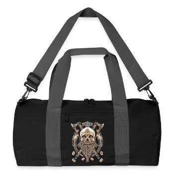Valhalla Sigil Viking Skull Skeleton Goth - Recycled Duffel Bag - black/graphite grey - Front