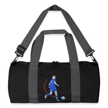 Soccer player with ball - Recycled Duffel Bag - black/graphite grey - Front