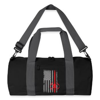 Pilote de drone américain avec drapeau américain - Sac de sport recyclé - noir/gris graphite - Devant