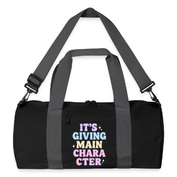 Main Character Vibes - Recycled Duffel Bag - black/graphite grey - Front
