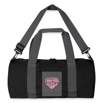 Positive Vibes Heart - Recycled Duffel Bag - black/graphite grey - Front