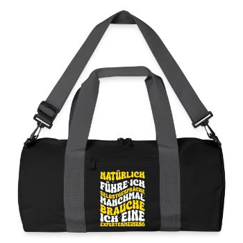 Opinion d’expert je-sais-tout - Sac de sport recyclé - noir/gris graphite - Devant