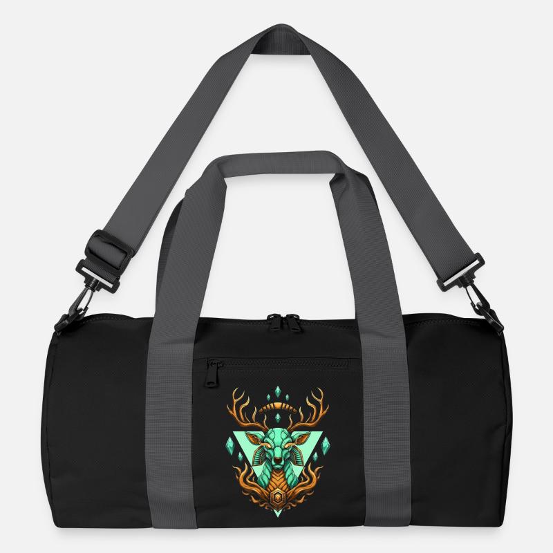 Green Crystal Deer Recycled Duffel Bag