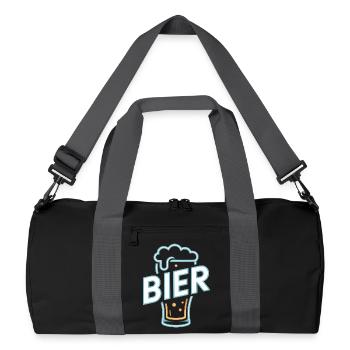 Bier - Cool Beer Logo - Recycled Duffel Bag - black/graphite grey - Front
