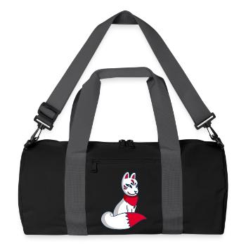 White and Red Fox manga - Recycled Duffel Bag - black/graphite grey - Front