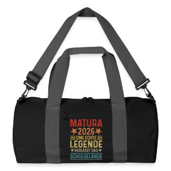 Matura 2026: A legend leaves the school grounds - Recycled Duffel Bag - black/graphite grey - Front