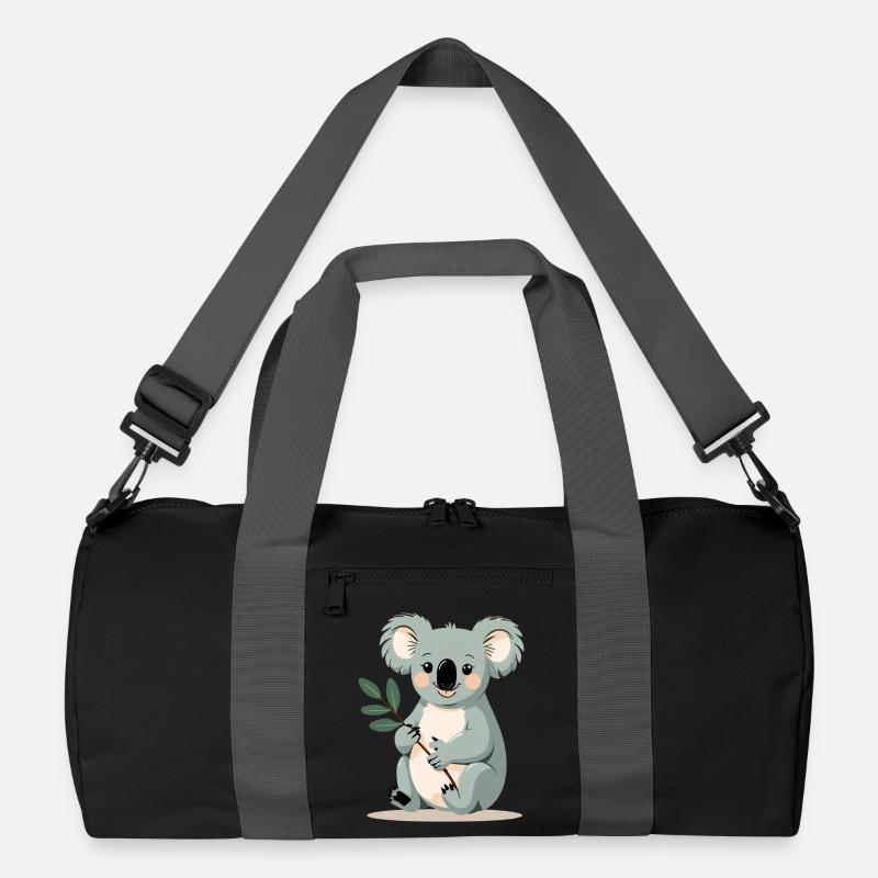 Kleiner Koala mit Blattzweig Recycelte Duffel Bag