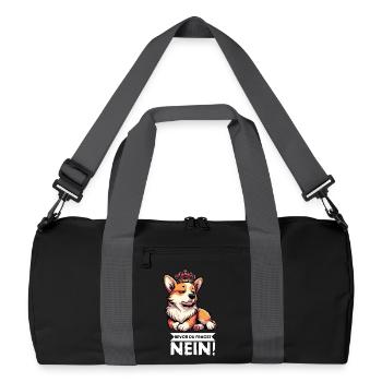 Before you ask: Corgi Corgi Welsh Corgi Corgi Dog - Recycled Duffel Bag - black/graphite grey - Front