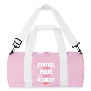 Stolze Mutter Absolvent 2026 Bachelor Master - Recycelte Duffel Bag - Rosa/Weiß - Vorne