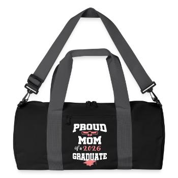 Stolze Mutter Absolvent 2026 Bachelor Master - Recycelte Duffel Bag - Schwarz/Graphitgrau - Vorne