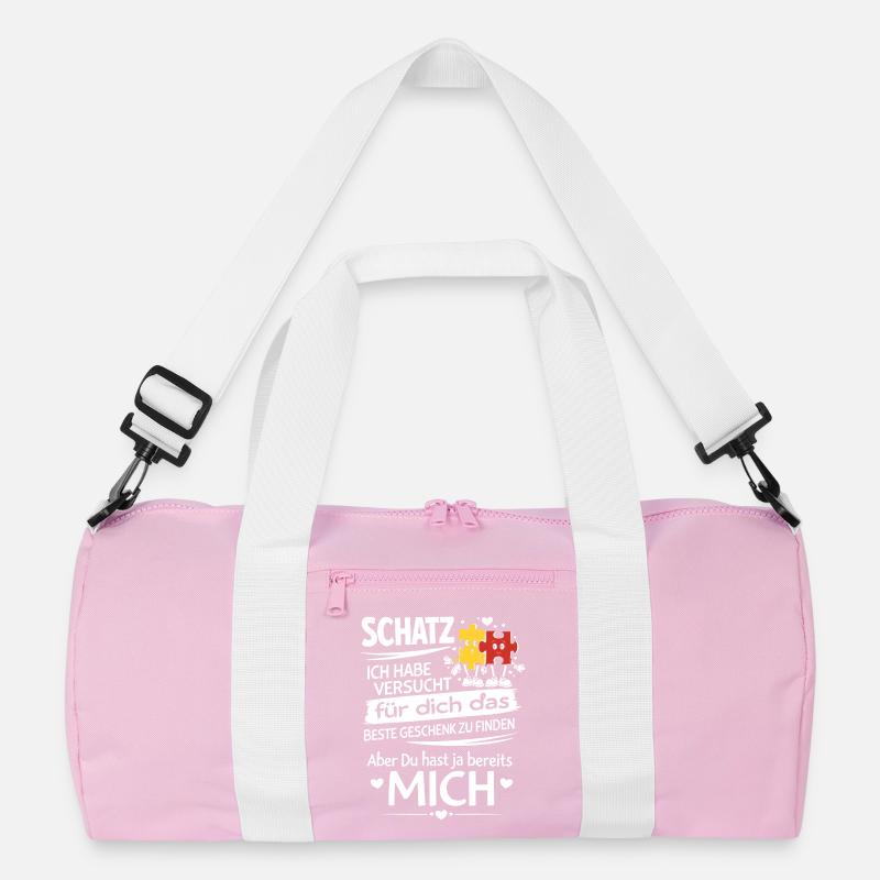 Schatz Geschenk Spruch Puzzleherz Recycelte Duffel Bag
