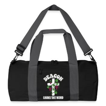 Kirchlicher Ordensdiakonkreuz Christian - Recycelte Duffel Bag - Schwarz/Graphitgrau - Vorne