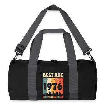 1976 Retro Birthday 1976 Vintage 1976 - Recycled Duffel Bag - black/graphite grey - Front