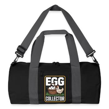 Eggs Collector Chicken Keeper Chicken - Recycled Duffel Bag - black/graphite grey - Front