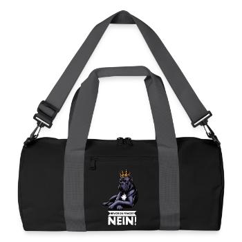 Bevor Du Fragst Cane Corso Cane Corsos Corsohalter - Recycelte Duffel Bag - Schwarz/Graphitgrau - Vorne