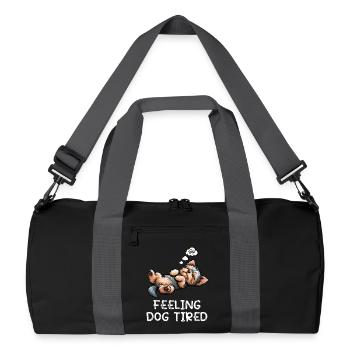Feeling Dog Tired Yorkshire Terrier Yorkie Yorkies - Recycled Duffel Bag - black/graphite grey - Front