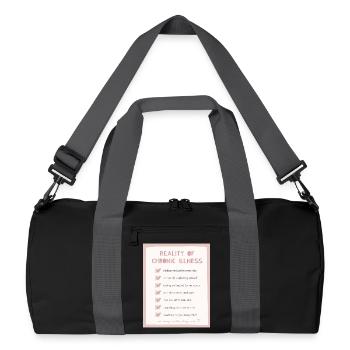 Liste de contrôle de la réalité des maladies chroniques - Sac de sport recyclé - noir/gris graphite - Devant