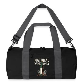 Natural Wine Only - Recycelte Duffel Bag - Schwarz/Graphitgrau - Vorne