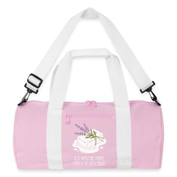 Seifen Schaum Lavendel Hobby - Recycelte Duffel Bag - Rosa/Weiß - Vorne