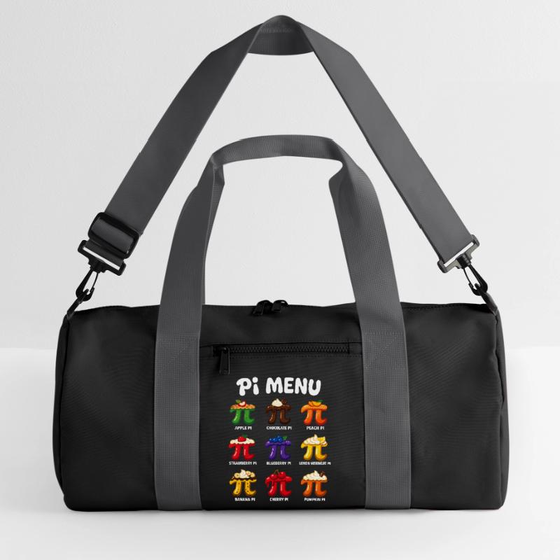 Pi Menu Math Pi Day Cake Design Recycled Duffel Bag