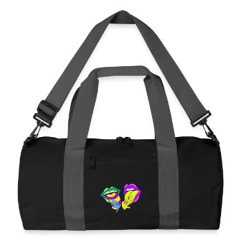 Psychedelic Lips with Acid and Mushrooms - Recycled Duffel Bag - black/graphite grey - Front