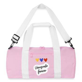 Venezuela für immer - Recycelte Duffel Bag - Rosa/Weiß - Vorne