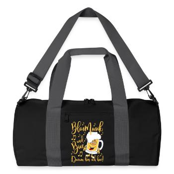 Musique de soufflage et bière C’est pourquoi je suis ici - Sac de sport recyclé - noir/gris graphite - Devant