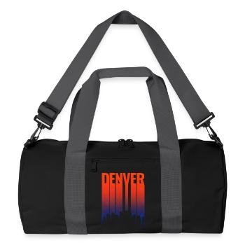 Gradient du coucher de soleil de la Skyline de Denver - Sac de sport recyclé - noir/gris graphite - Devant