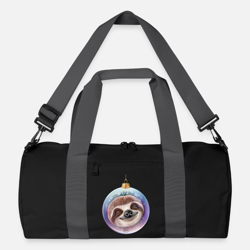 Christmas Sloth Santa - Recycled Duffel Bag - black/graphite grey