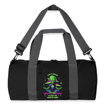 Alien Regelt das ! - Recycelte Duffel Bag - Schwarz/Graphitgrau - Vorne