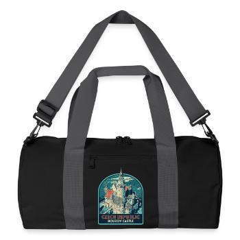 Illustration Château Bouzov, République Tchèque - Sac de sport recyclé - noir/gris graphite - Devant
