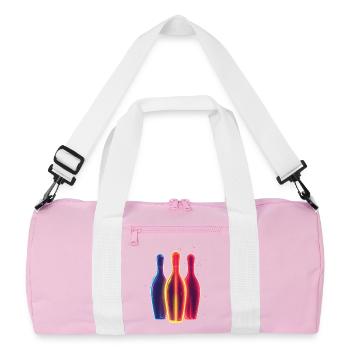 Bowling des années 90 - Sac de sport recyclé - rose/blanc - Devant