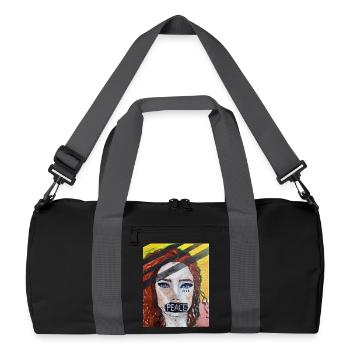 Live PEACE - Recycelte Duffel Bag - Schwarz/Graphitgrau - Vorne