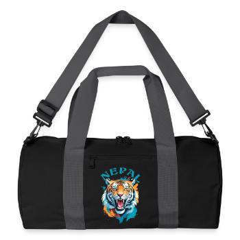 Nepalese tiger - Recycled Duffel Bag - black/graphite grey - Front
