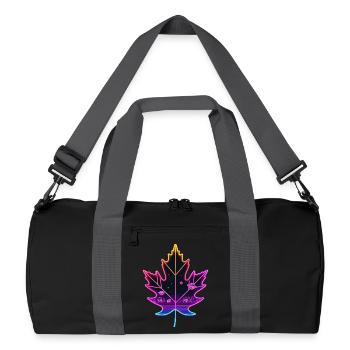 Maple leaf - Recycled Duffel Bag - black/graphite grey - Front