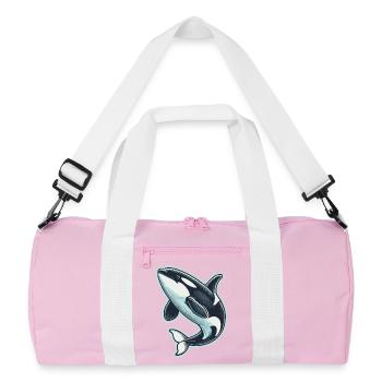 Killer whale - Recycled Duffel Bag - pink/white - Front