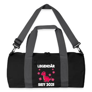 Legendary since 2021 Brontosaurus - Recycled Duffel Bag - black/graphite grey - Front