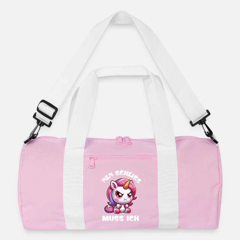 Wütendes Einhorn Chibi Motiv Recycelte Duffel Bag
