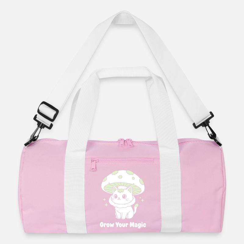 Magic Mushroom Cat Recycled Duffel Bag