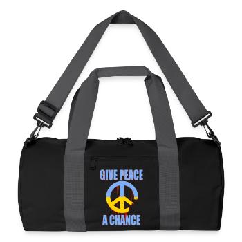 Give Peace a Chance – Ukraine Peace Symbol Art Now - Recycled Duffel Bag - black/graphite grey - Front