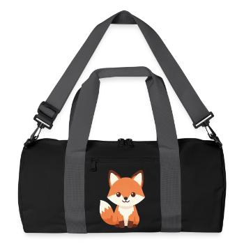 Fuchs - Recycelte Duffel Bag - Schwarz/Graphitgrau - Vorne