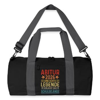 Abitur 2026 A legend leaves school grounds Abi - Recycled Duffel Bag - black/graphite grey - Front