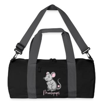 Mouse Pups, Mice Pups, Mouse Farts, Farts, Farts, Fart - Recycled Duffel Bag - black/graphite grey - Front