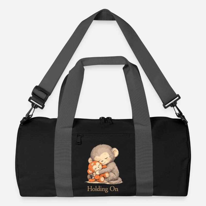 Ängstlicher Affe Plüschtier Trost Recycelte Duffel Bag