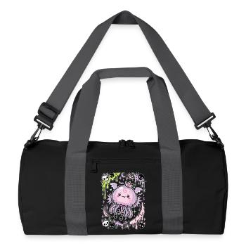 Pastel Ghost Jellyfish Aesthetic - Recycled Duffel Bag - black/graphite grey - Front